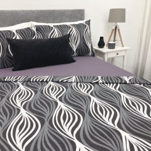 Printed Quilt Covers - Byron Charcoal Sets