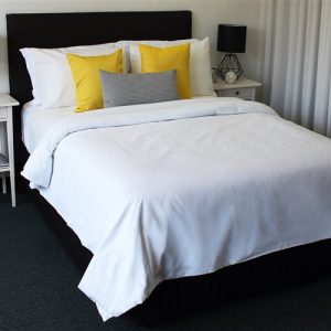Woven White Quilt Covers - Cotton/Poly White