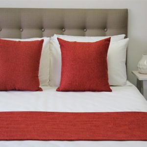Woven Bed Runners (Ready Made) - Kew Rust Bed Runner - Qn/Kg 60x270cm