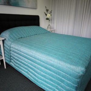 Woven Fitted Bedspreads - Yarra Teal - Single 91x190x56cm